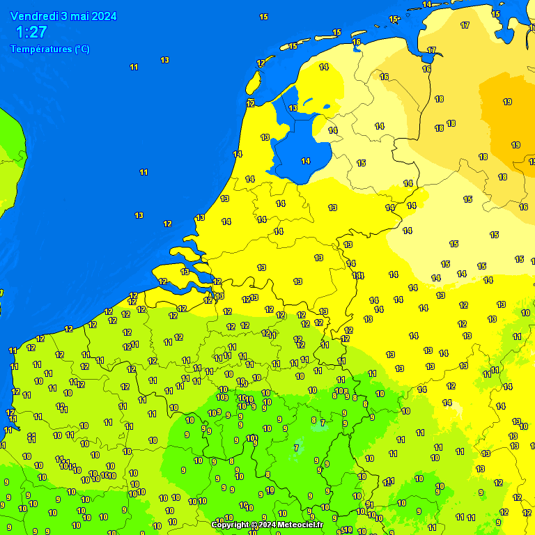 Benelux - Actuele Temperaturen